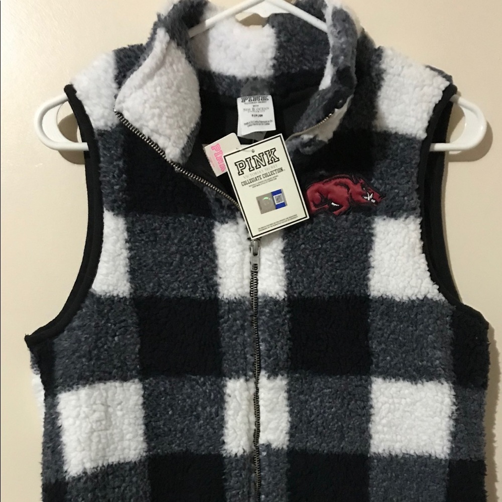 Pink VS Arkansas Razorbacks Sherpa Vest